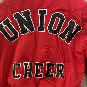 VTG Delong Cheerleading Jacket Tulsa Union Small Red 90s
